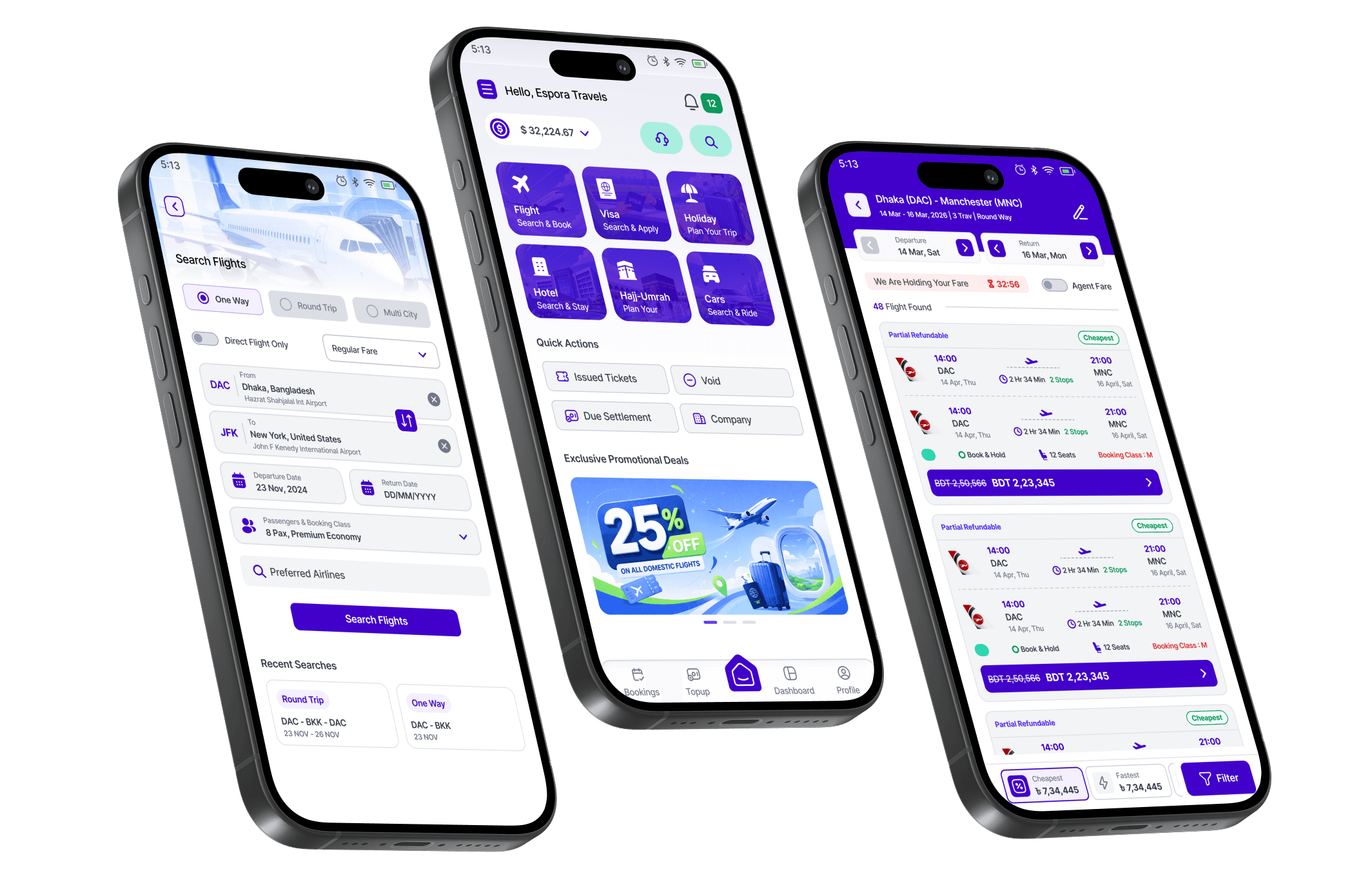 Aeroco Mobile App on multiple phones